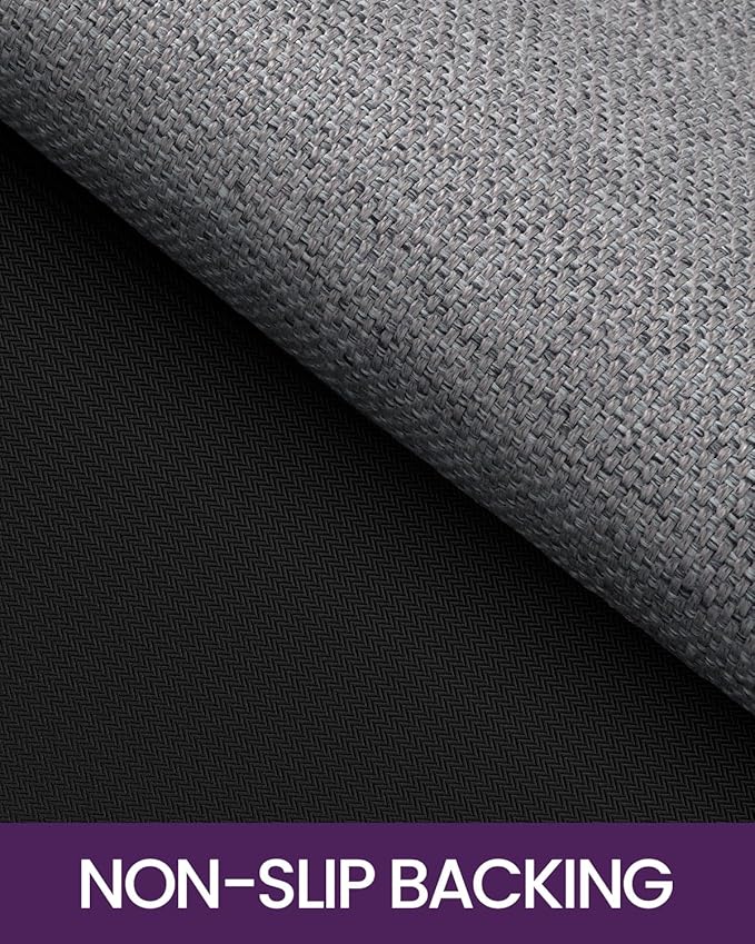 DEXI Hallway Runner Rug 2x6, Non Slip Rubber Backed Runners Carpet, Ultra Thin Entryway Rugs Indoor for Kitchen Hallway Entrance Bedroom, Grey