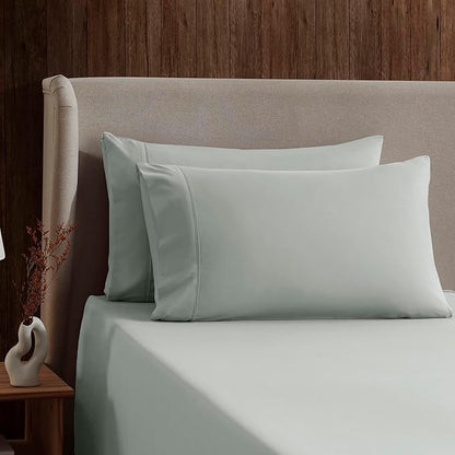 Nestl Full Sheet Set - Luxury 1800 Ultra-Soft Microfiber Full Bed Sheets - Double Brushed - Deep Pockets - Easy Fit - 4 Piece Set - Bedding Sheets & Pillowcases (Full, Sage Green)