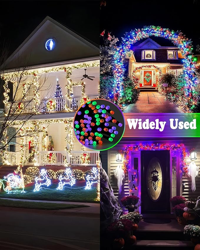 Smart Color Changing Halloween Lights, 82FT 200LED App Control RGB LED String Light with Remote & Timer, Music Sync Multiple Modes Twinkle Christmas Tree Light Waterproof Halloween Decorations