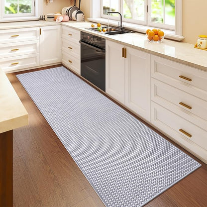 YDKGL 2x6 ft Boho Kitchen Runner Rugs Mat Woven Runners for Hallways Washable Non Slip, Soft Long Entryway Laundry Hall Floor Runner Carpet for Indoor Backdoor Bedroom Kitchen Living Room, Gray