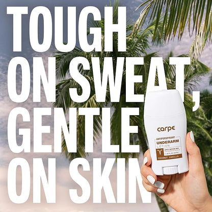 Carpe Underarm Antiperspirant Deodorant - Advanced Sweat & Odor Protection Formula - Antiperspirant for Women & Men Helps to Combat Excessive Sweating with Odor Control - Coconut Vanilla (Pack of 2)
