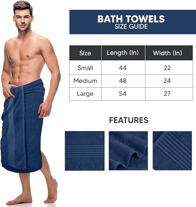 Utopia Towels 4 Pack Bath Towels Set, 27 by 54 Inches, 100% Ring Spun Cotton, Quick Dry, Highly Absorbent, Soft Feel Towels, Perfect for Daily Use, Navy