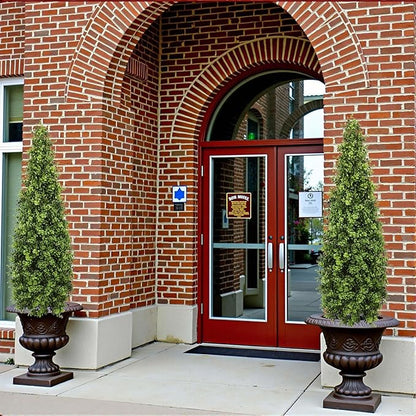 4FT Artificial Boxwood Topiary Tree Fake Topiary Potted Plants for Home Office Garden Indoor Outdoor Decoration 48INCH(2PACK)