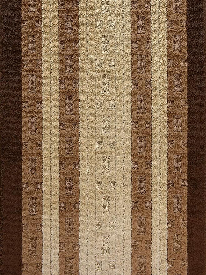 Custom Cut Hallway Runner Rug, Slip Resistant, 31 Inch Wide X Your Choice of Length, Chain Brown, 31 Inch X 17 feet