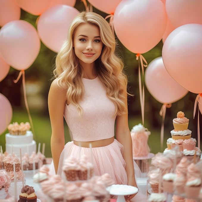 130PCS PastelOrange Balloons, Latex Balloon Different Sizes 18/12/10/5 In, Helium Balloons with Ribbon, Party Balloon Set for Birthday Wedding Graduation Anniversary Baby Shower Decoration