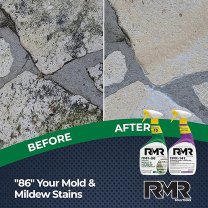 RMR Brands DIY Mold Remover Bundle - Complete Mold Killer & Stain Remover Bundle - Mold and Mildew Prevention Kit, Disinfectant Spray, Includes 2-32 Ounce Bottles