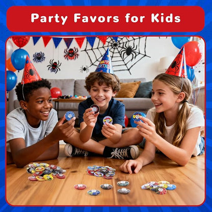 SCIONE 52 Pcs Fidget Spinner for Kids, Bulk Spidey Party Favors Fidget Toys, 1.57" Mini Spider Spinners for Birthday Goodie Bag Fillers, Classroom Rewards & Prize Box Stuffers