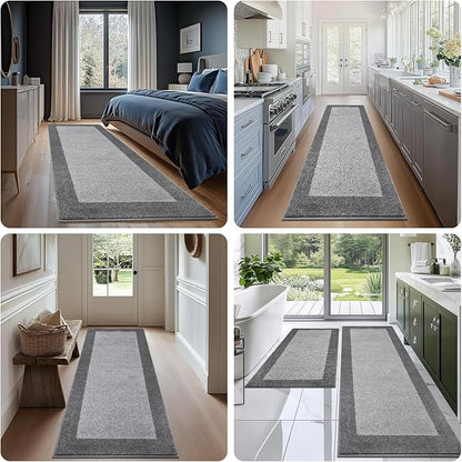 Machine Washable Kitchen Rug 32" x 48", Non Slip Indoor Door Rug, Absorbent Entrance Runner Rug for Bedroom, Hallway, Bathroom, Floor