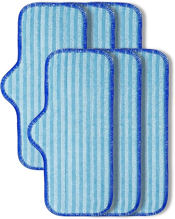 Microfiber Pads Compatible with Dupray Neat Steam Cleaner, Reusable Steam Mop Replacement Pads Fit for Dupray Steam Cleaner Accessories, Steamer cloth cover Durable & Washable - 6 Pack