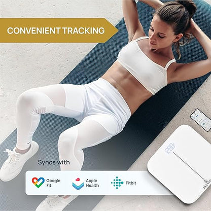 INEVIFIT Smart Premium Bathroom Scale, Highly Accurate Bluetooth Digital Bathroom Body Weight Scale, Precisely Measures Weight & BMI for Unlimited Users