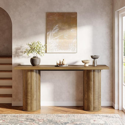 Tribesigns 70.86 Inch Long Sofa Console Table, Wooden Rectangular Entryway Table for Living Room, Entrance, Hallway, Foyer