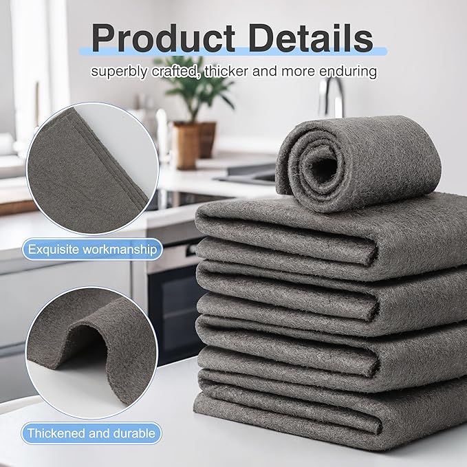50 Pcs Thickened Magic Cleaning Cloth, Microfiber Streak Free Cleaning Cloths Reuseable Magic Cleaning Wipes for Windows Glass