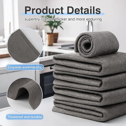 10 Pcs Thickened Magic Cleaning Cloth, Microfiber Streak Free Cleaning Cloths Reuseable Magic Cleaning Wipes for Windows Glass