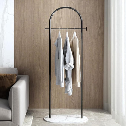 Clothes Rack,Metal Clothing Rack with Marble Base,Modern Coat Rack Freestanding for Boutiques,Small garment racks for hanging clothes,Can Hang Jacket Garment, Hat, Scarf