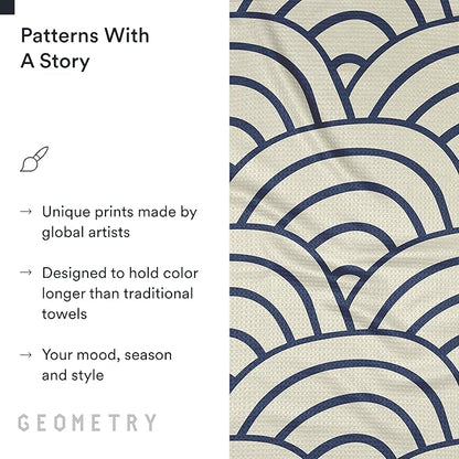 GEOMETRY Kitchen Tea Towels - Quick Dry Microfiber Dish Towels for Kitchen Every Bloom, 18" x 30" 2 Pack