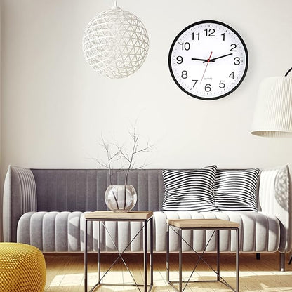 OceeK Wall Clock, Silent Non-Ticking, Modern Small Wall Clocks 8 Inch, Quality Quartz Battery Operated Analog Classic Clocks,Round