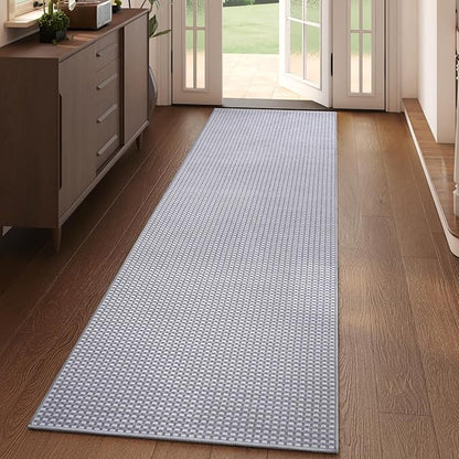 YDKGL 2x6 ft Boho Kitchen Runner Rugs Mat Woven Runners for Hallways Washable Non Slip, Soft Long Entryway Laundry Hall Floor Runner Carpet for Indoor Backdoor Bedroom Kitchen Living Room, Gray