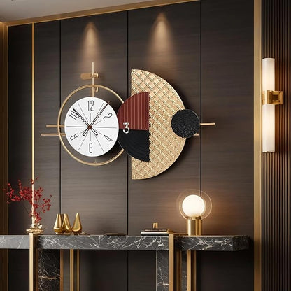 31x19 Inch Wall Clocks Battery Operated Silent Non Ticking for Living Room, Decorative Analog Clocks for Home Decor, Dining Room, Kitchen, Bedroom, Office