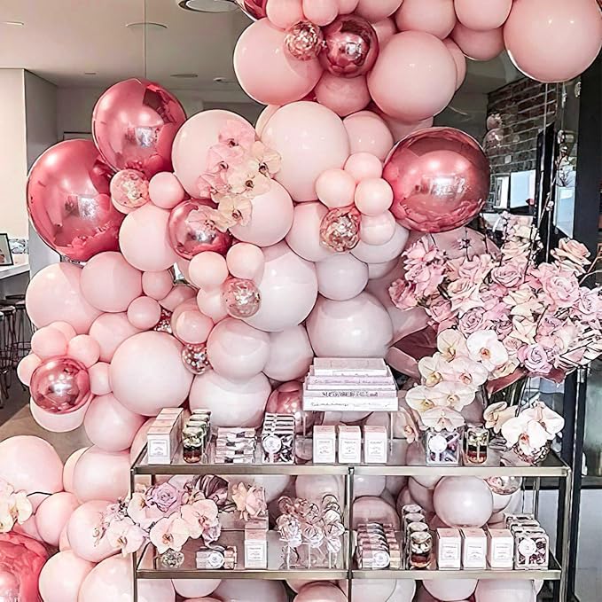 PartyWoo Light Pink Balloons 50 pcs 12 Inch Pastel Baby Pale Blush Pink Latex Balloons for Graduation Wedding Baby Shower Gender Reveal Princess Bachelorette Birthday Party Decorations Pink-Q01
