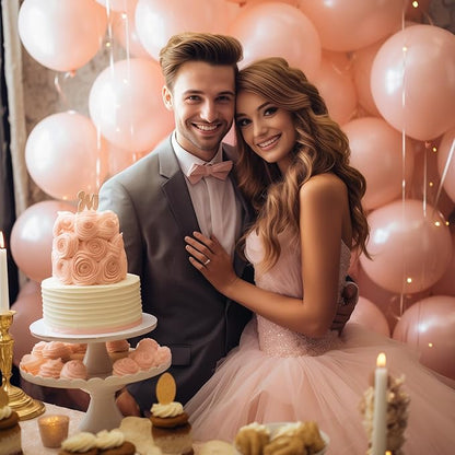 130PCS PastelOrange Balloons, Latex Balloon Different Sizes 18/12/10/5 In, Helium Balloons with Ribbon, Party Balloon Set for Birthday Wedding Graduation Anniversary Baby Shower Decoration