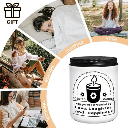 Inspirational Gifts for Women, Scented Candles, Lavender Eucalyptus Candles for Home Scented, Aromatherapy Candle, Soy Wax Candle for Stress Relief and Relax, Christmas, Birthday, Valentine Gifts