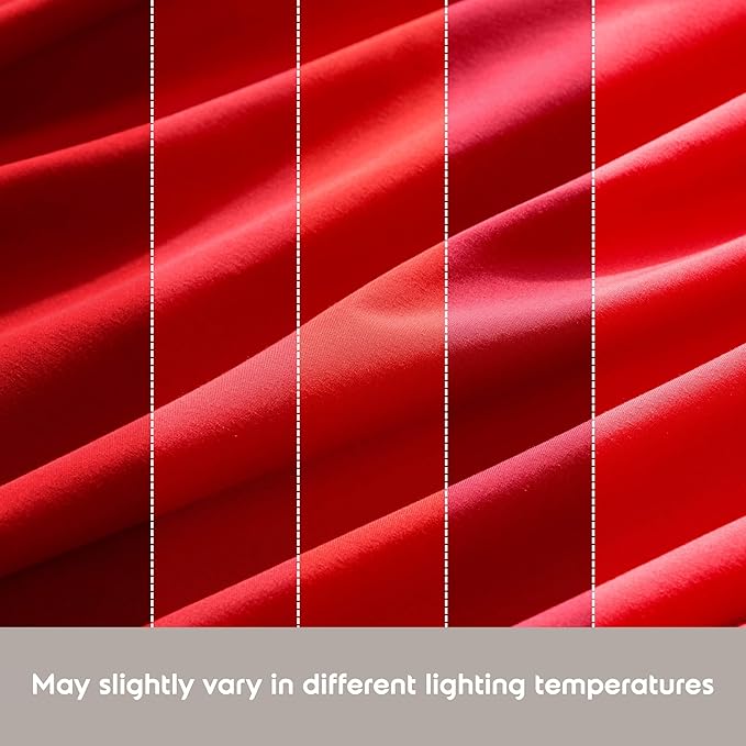 Nestl Twin Sheet Set - 1800 Ultra-Soft Microfiber Twin Bed Sheets - Double Brushed - Deep Pockets - Easy Fit - Extra Soft - 3 Piece Set - Bedding Sheets & Pillowcases (Twin, Red)