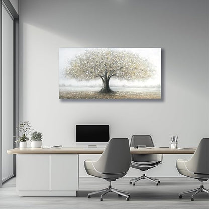 Yuaxker Tree of Life Wall Decor Gold Wall Art Large Landscape Art Modern Minimalist Canvas Painting for Living Room Bedroom Dining Room Office Home Decor 30x60 Inch