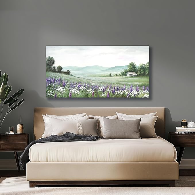 Yuaxker Landscape Wall Art Colorful Wall Decor Modern Art Canvas Painting for Living Room Bedroom Dining Room Office Home Decor 24x48 Inch