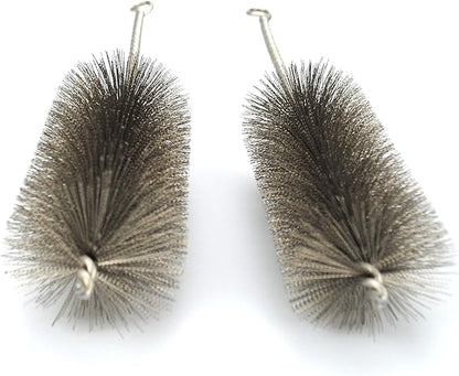 Pipe Cleaning Brush Set Stainless Steel Bristles, 8 Piece Variety Pack for Auto Parts, Bottles, Tubes, Etc.
