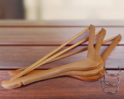 Utopia Home Premium Wooden Hangers 80 Pack - Durable & Slim Coat Hanger - Suit Hanger with 360-Degree Rotatable Hook - Wood Hangers with Shoulder Grooves (Natural Color)