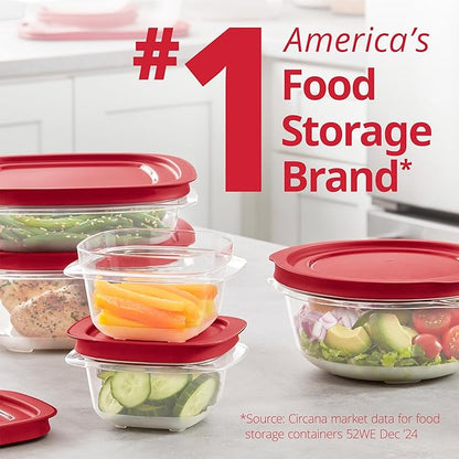 Rubbermaid EasyStore Rectangle, Square, and Round Containers, 34-Piece Set, Food Storage Containers, Food Storage Containers with Lids