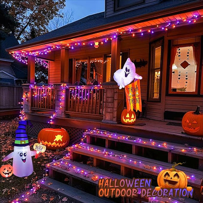 JMEXSUSS 600 LED Christmas String Lights Outdoor, Orange and Purple Lights Clear Wire, Christmas Twinkle String Lights Plug in for Tree Christmas Decorations
