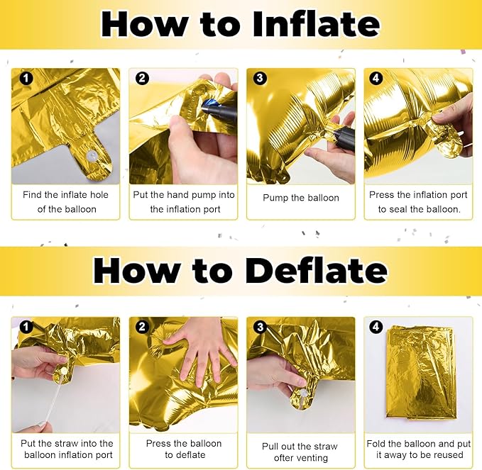 40 Inch Gold Alphabet Balloons, Large Mylar Self-Inflating Custom Letter Q Decor for Men Women Birthday Party Decorations Supplies
