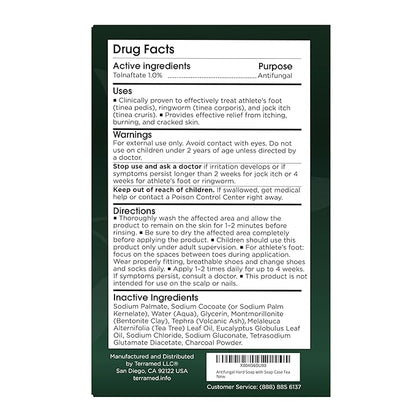 Antifungal Soap | Medicated Jock Itch Treatment, Fights Ringworm & Athlete's Foot | Soothing Tea Tree & Antibacterial | 1% Tolnaftate for Effective Relief | Travel-Friendly with Soap Case Pack of 2
