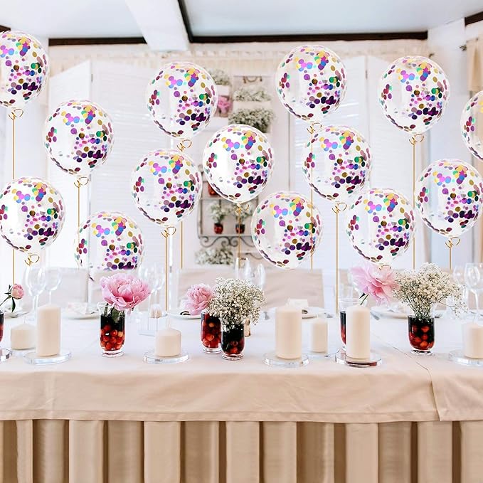 Confetti Balloons 40pack, 12inch Transparent Party Balloons with Colorful Confetti for Graduation Party Wedding Baby Shower Birthday Carnival Party Decoration Supplies…