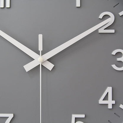 HZDHCLH Grey Wall Clock 12 Inch Silent Non Ticking Clock for Living Room Bedroom Kitchen Office Decor