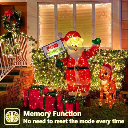 YEGUO 500 LED 165ft Christmas Lights Outdoor Waterproof, Warm White String Lights Indoor, 8 Modes Green Wire Twinkle Xmas Tree Lights Plug in with Memory Timer