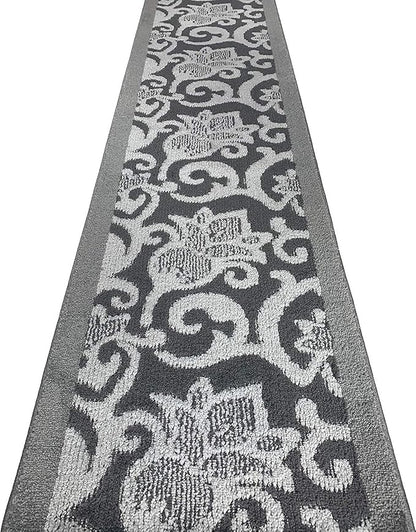 29 FT Grey Extra Long Hallway Runner Rug, Non Slip Washable Indoor Carpet 2'7" x 29' for Long Hallway, Office, or Large Area! Contemporary Style Floor Mat