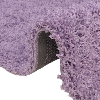 Unique Loom Solid Shag Collection Area Rug (3' 3" Round, Lilac)