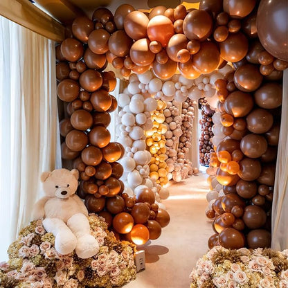 PartyWoo Light Brown Balloons 50 pcs 12 Inch Caramel Brown Tan Boho Neutral Balloons for Graduation Birthday Wedding Baby Shower Gender Reveal Forest Jungle Safari Party Decorations Brown-F10
