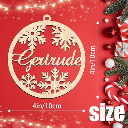 Personalized Ornaments with Names Customized Wooden Christmas Ornament Custom Customizable Ornaments Customize for Christmas Tree Decorations
