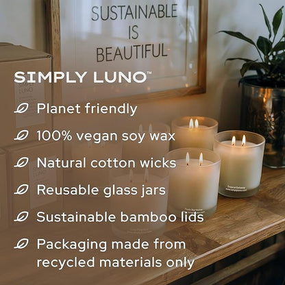 Sun-Kissed Orchard – Lavender & Rose Scented Candle Large 14oz Soy Wax– Eco Friendly & Long Lasting – 50+ Hour Burn – Reusable Jar & Bamboo Lid – Luxury Gift Box for Women