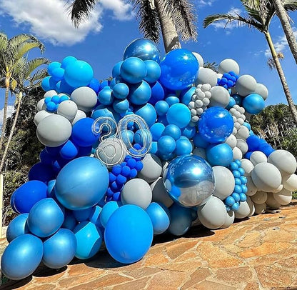 KALOR 12 Inch Light Blue Balloons, 50 Pcs Latex Helium Balloons for Kid's Birthday Party, Baby Shower, Wedding, Graduate Party Decorations