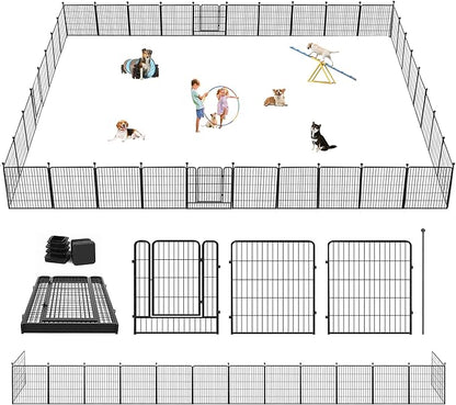 Dog Playpen 32" Height 36 Panels Portable Fence Outdoor for Yard Puppy Playpen Indoor Dog Pen Outdoor for Medium/Small Animals, Heavy Duty Pet Playpen RV, Camping, Yard