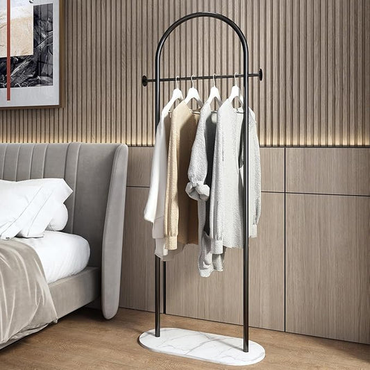 Clothes Rack,Metal Clothing Rack with Marble Base,Modern Coat Rack Freestanding for Boutiques,Small garment racks for hanging clothes,Can Hang Jacket Garment, Hat, Scarf