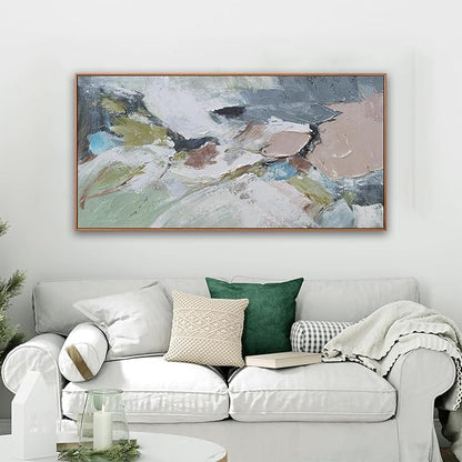 Abstract Wall Art Framed Ready To Hang Home Decor Artwork Wall Art Colorful Wall Decor Prints Canvas Painting For Living Room Bedroom Office Apartment Decoration 24"X48"