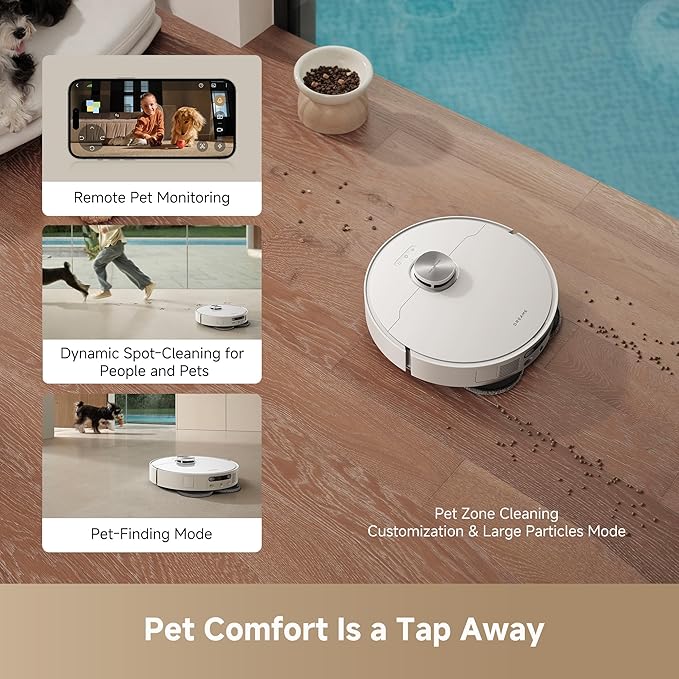 DREAME L40s Ultra AE Robot Vacuum and Mop, 19,000Pa Suction, Diverse Brush Selection, Flexible Mop & 167℉ Self Cleaning Washboard, All-in-One Station, Tangle-Free, Auto Refill, Voice Control