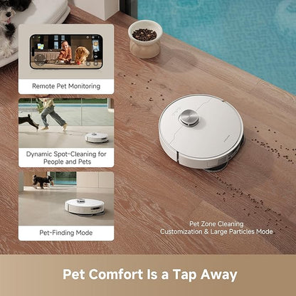 DREAME L40s Ultra AE Robot Vacuum and Mop, 19,000Pa Suction, Diverse Brush Selection, Flexible Mop & 167℉ Self Cleaning Washboard, All-in-One Station, Tangle-Free, Auto Refill, Voice Control