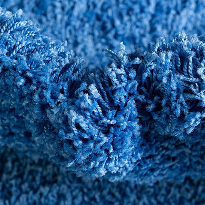 Unique Loom Solid Shag Collection Area Rug (3' 3" x 5' 3" Rectangle, Periwinkle Blue)