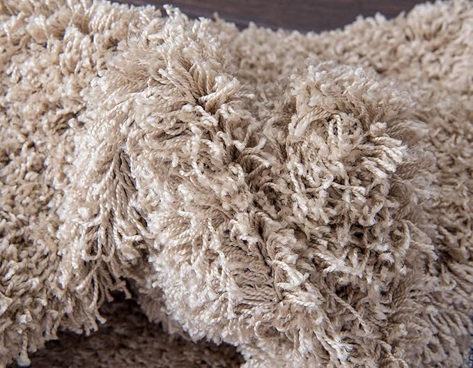 Unique Loom Solid Shag Collection Area Rug (3' 3" x 5' 3" Rectangle, Taupe)